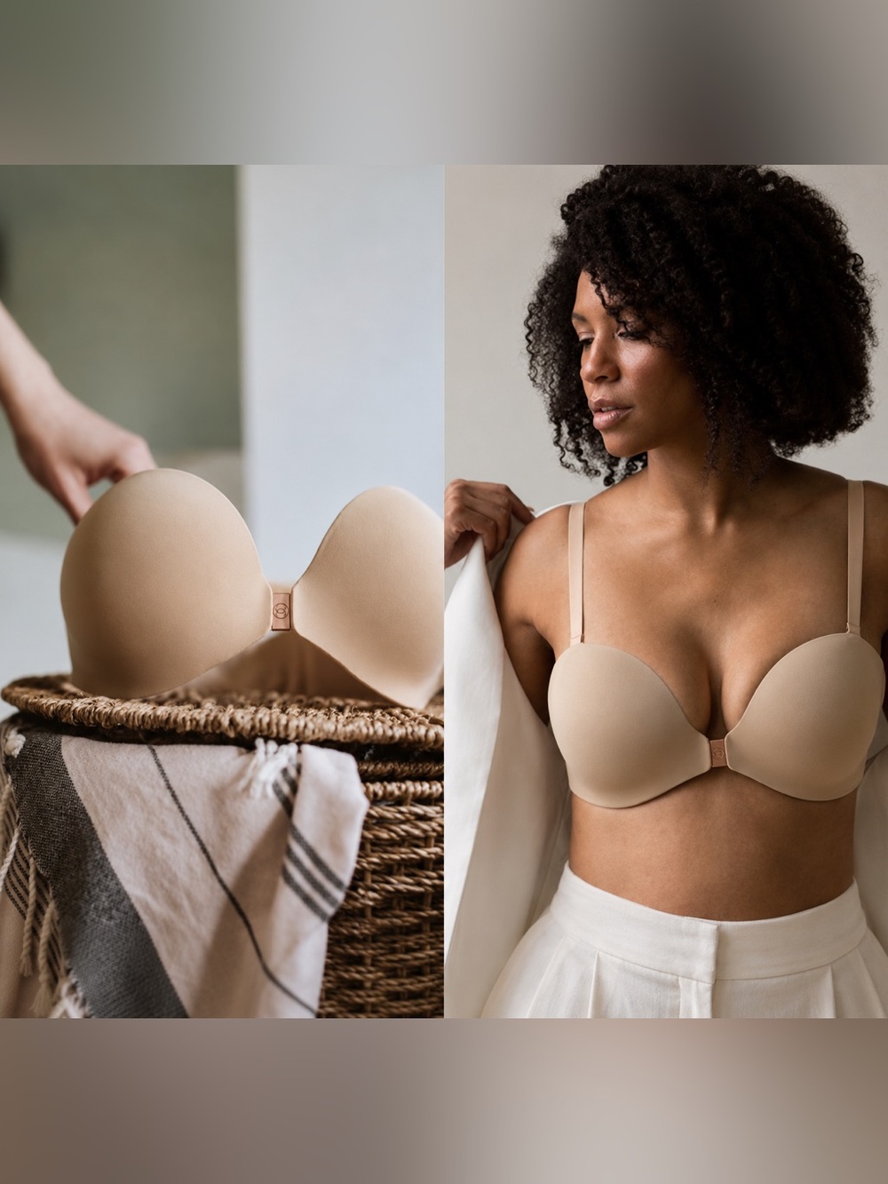 Evelyn & Bobbie Everyday Bustier Strapless Bra 34B Nude NWT $128